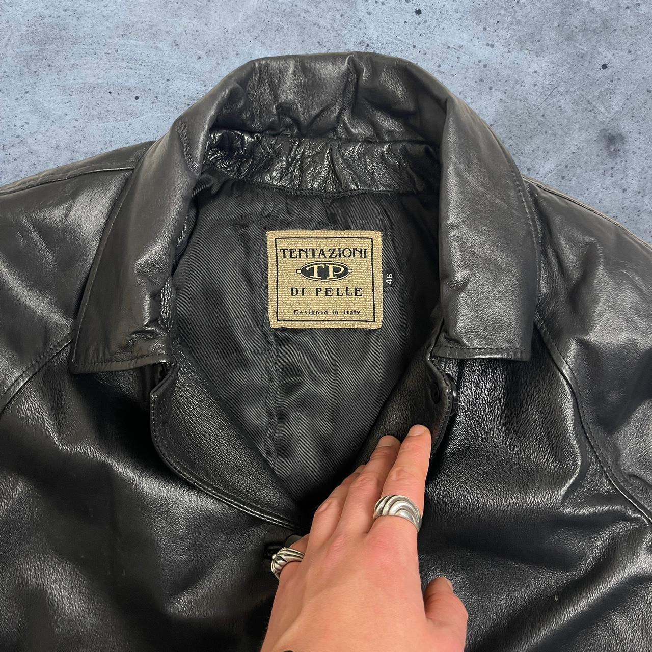 Vintage Leather Trench Coat