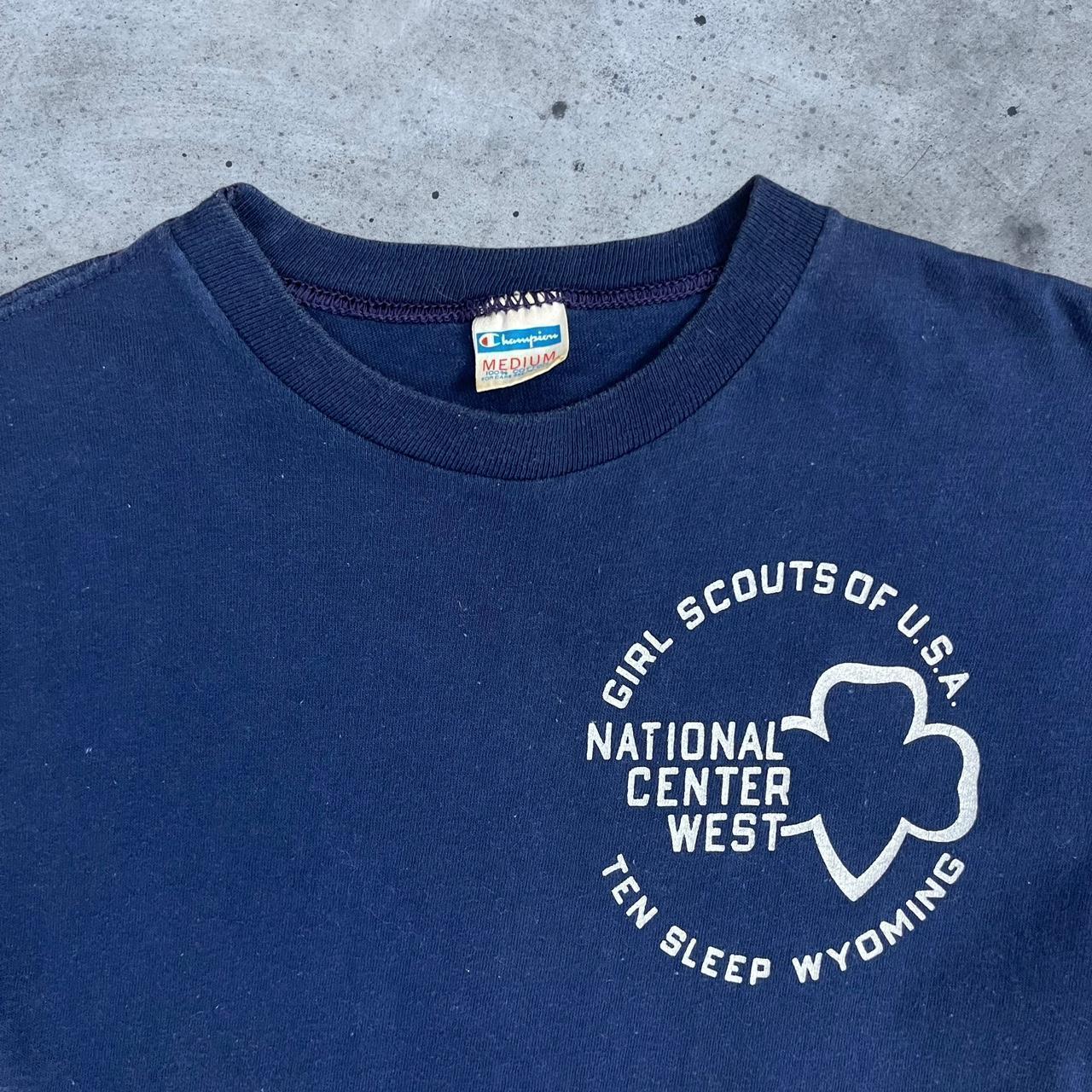 Vintage champion blue bar t shirt