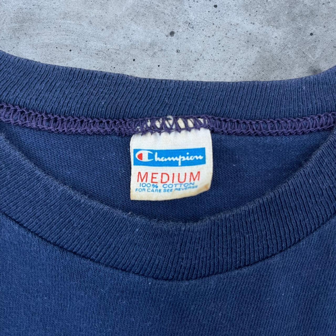 Vintage champion blue bar t shirt