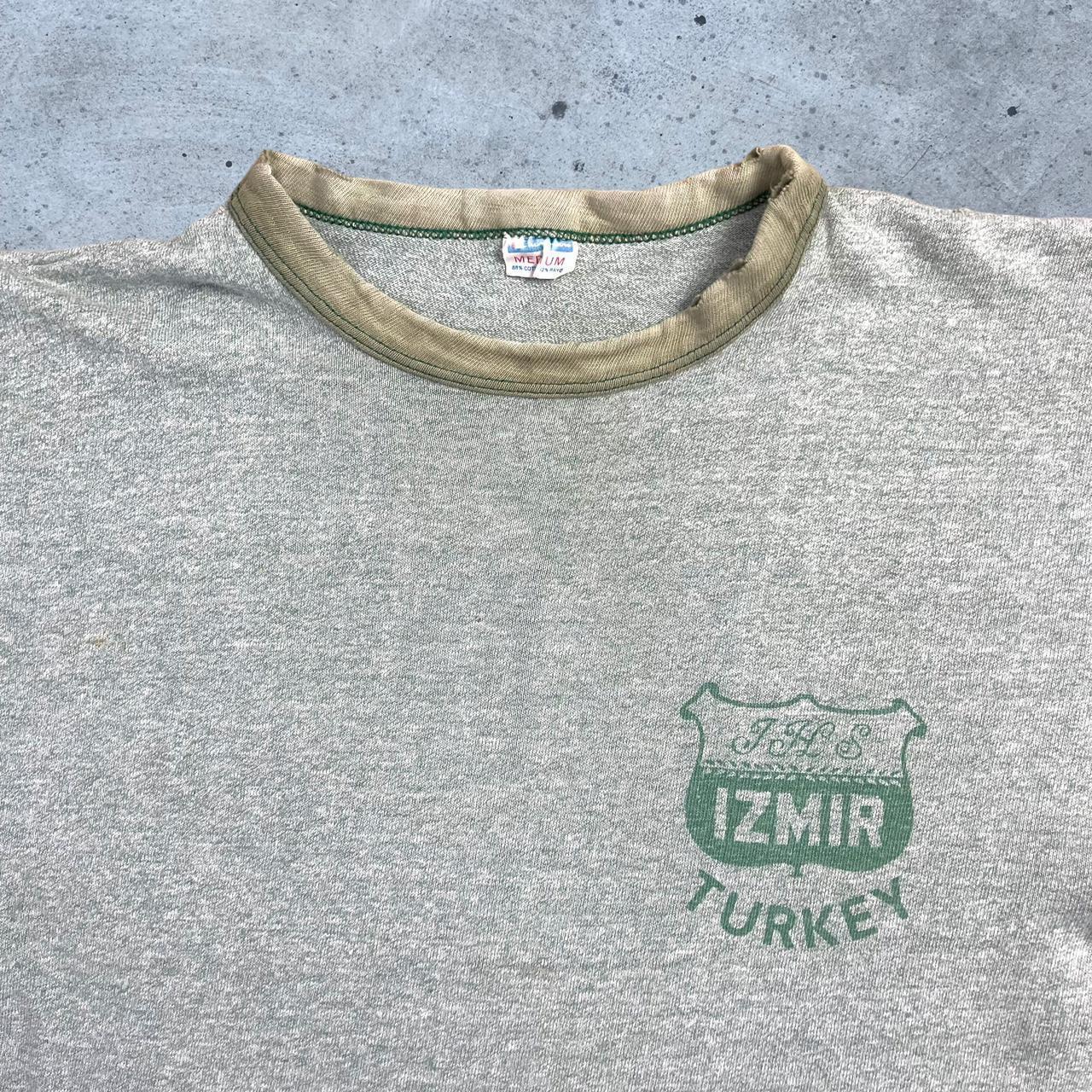 Vintage champion blue bar t shirt