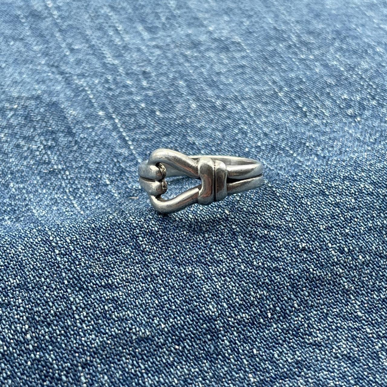 Vintage Sterling silver knot style ring