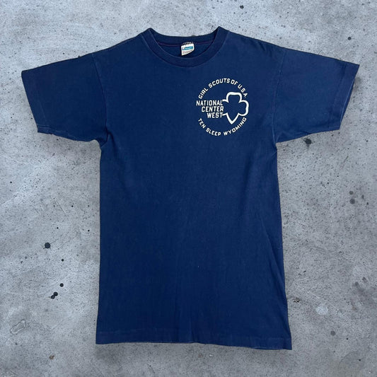 Vintage champion blue bar t shirt