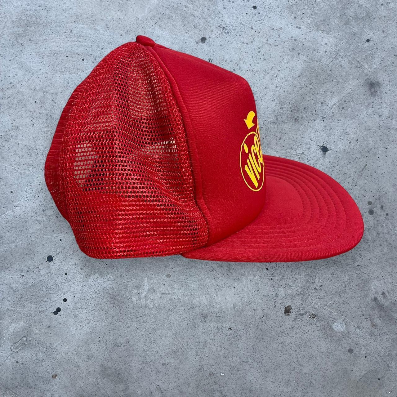 Vintage red trucker cap