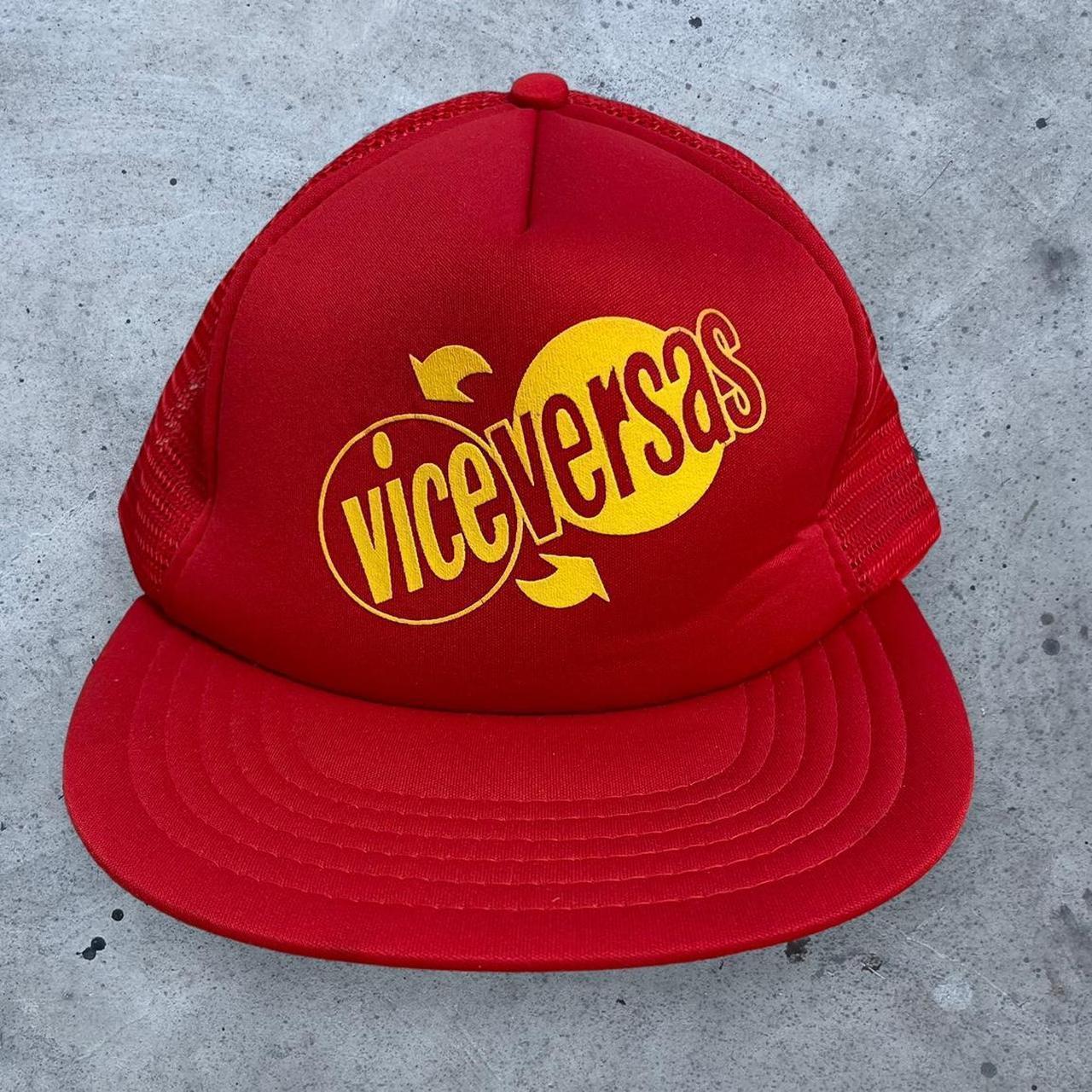 Vintage red trucker cap
